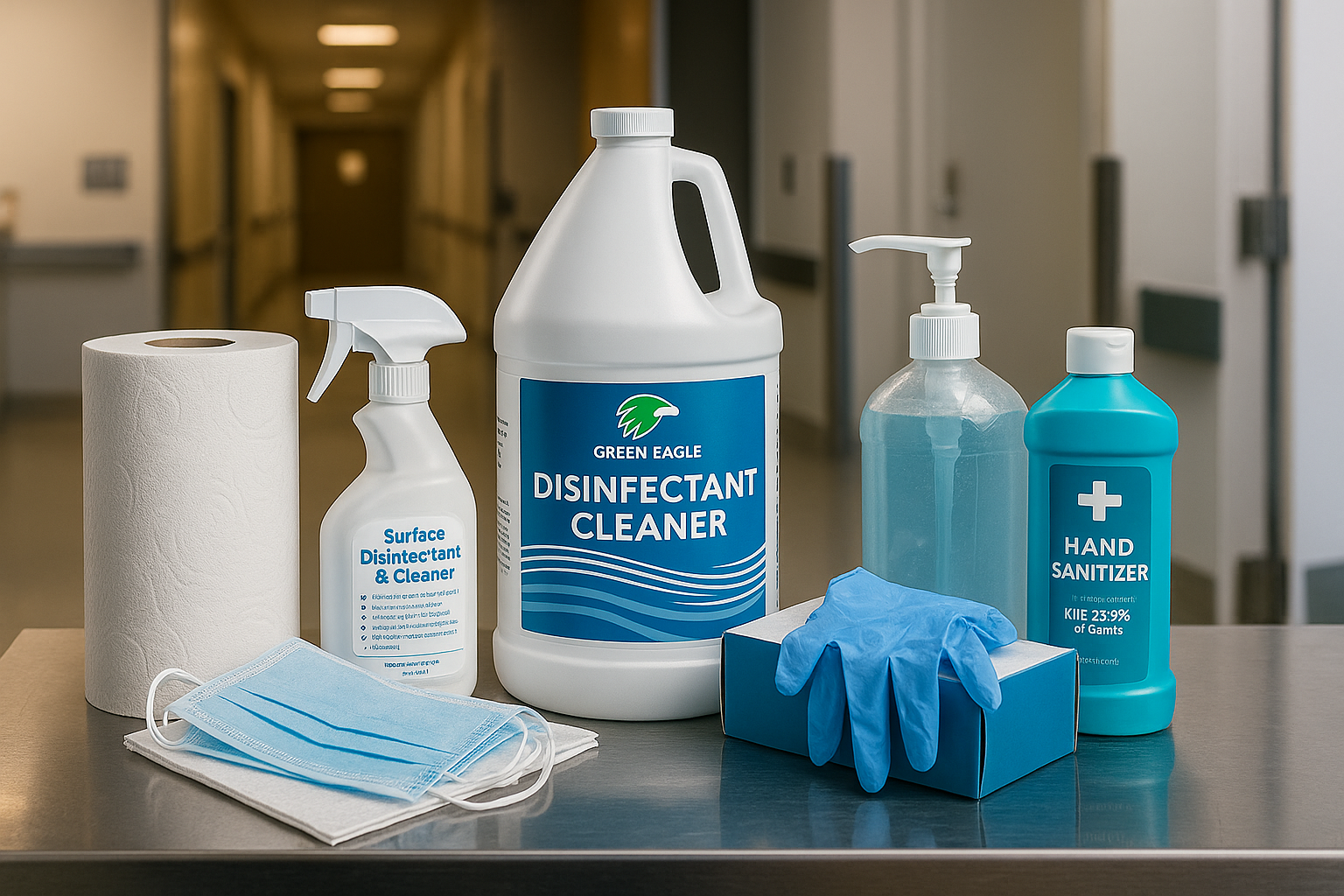 Healthcare cleaning and sanitation supplies